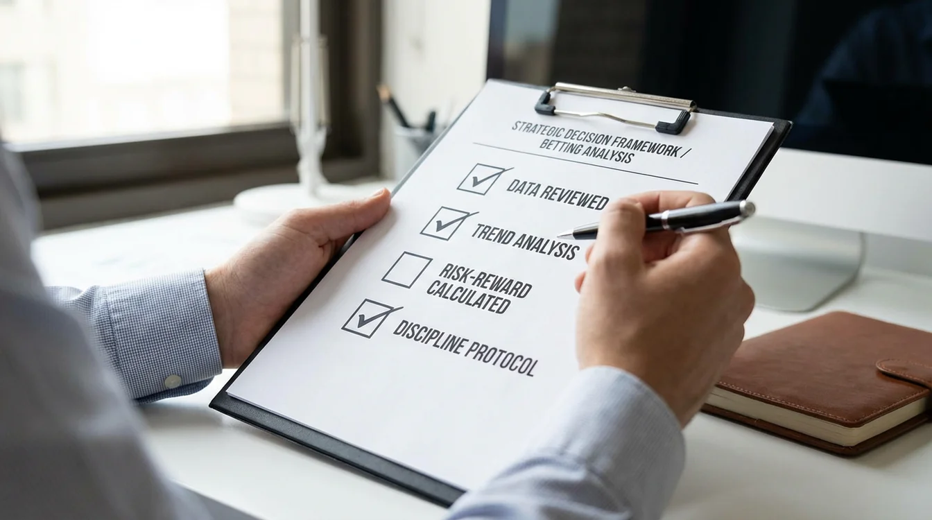 Apostador disciplinado a seguir uma checklist antes de fazer uma aposta