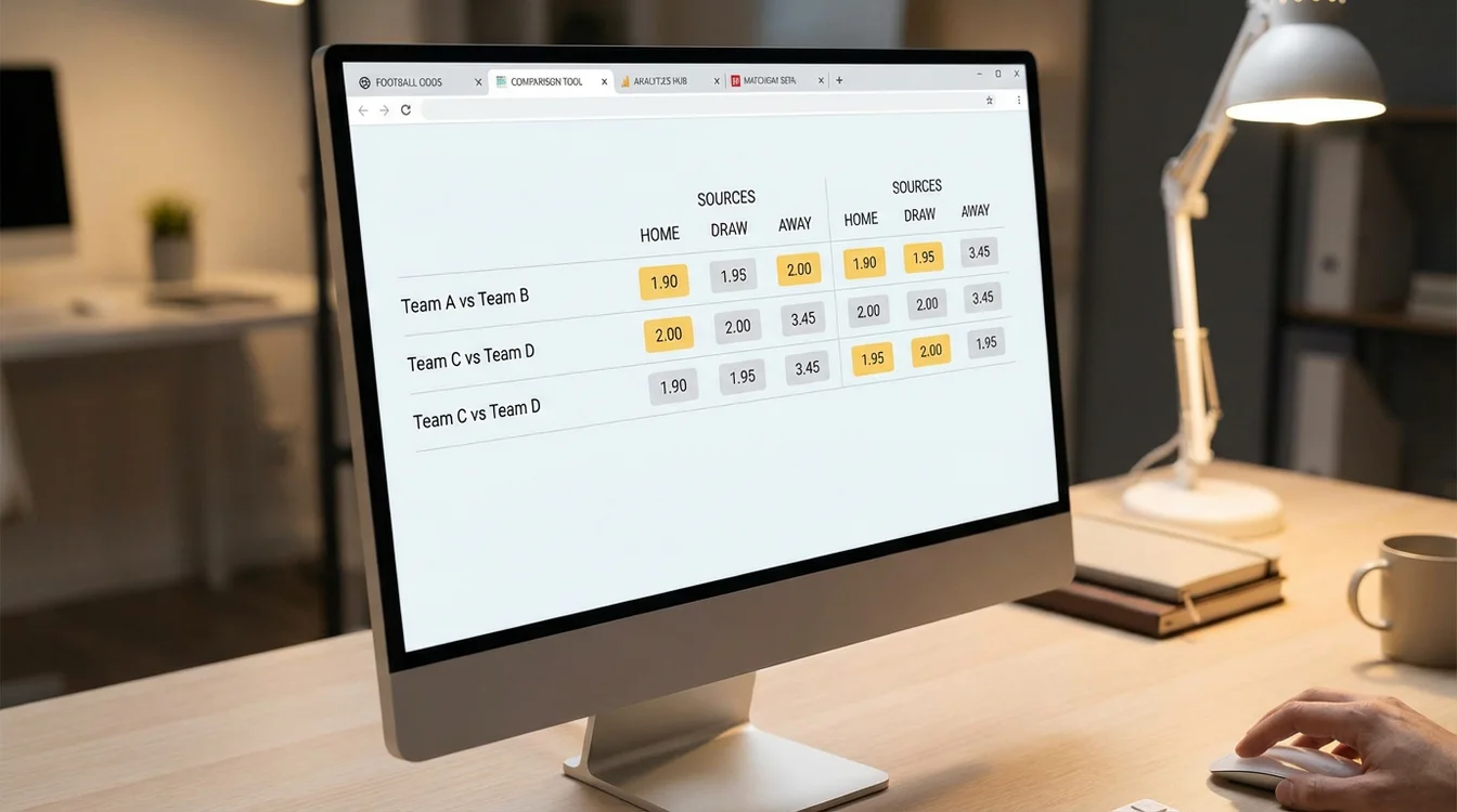 Ecr&atilde; de computador mostrando diferentes odds de v&aacute;rias casas de apostas