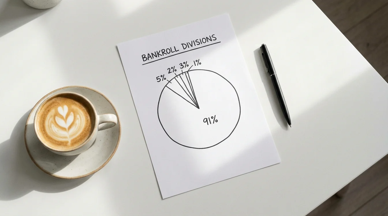 Representa&ccedil;&atilde;o visual de unidades de aposta divididas em percentagens da banca total