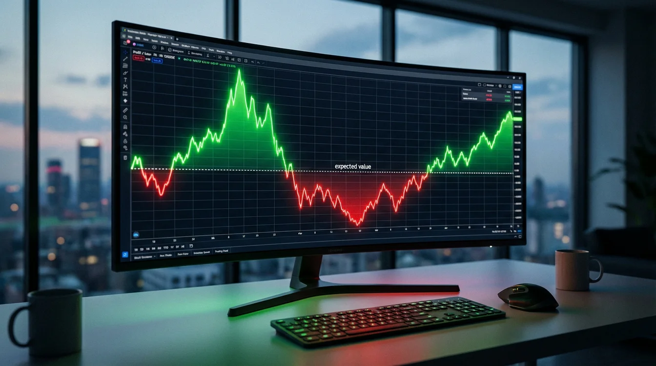 Gráfico mostrando flutuações de resultados em apostas ao longo do tempo